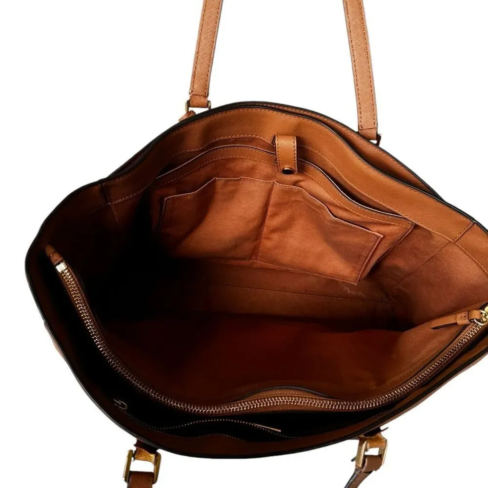 Tory Burch Robinson Leather Tote in Cardamom